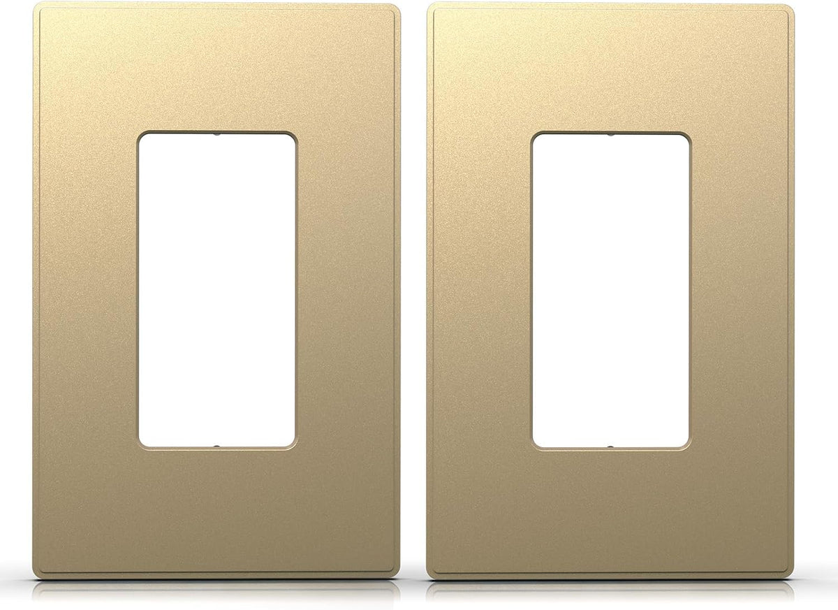 ELEGRP 2-Gang Screwless Decorative Wall Plates, Mid-Size 4.88" height x 4.94" length Unbreakable Thermoplastic Faceplate Cover for Decorator Receptacle Outlet & Switch, UL Listed (5 Pack, Matte White)