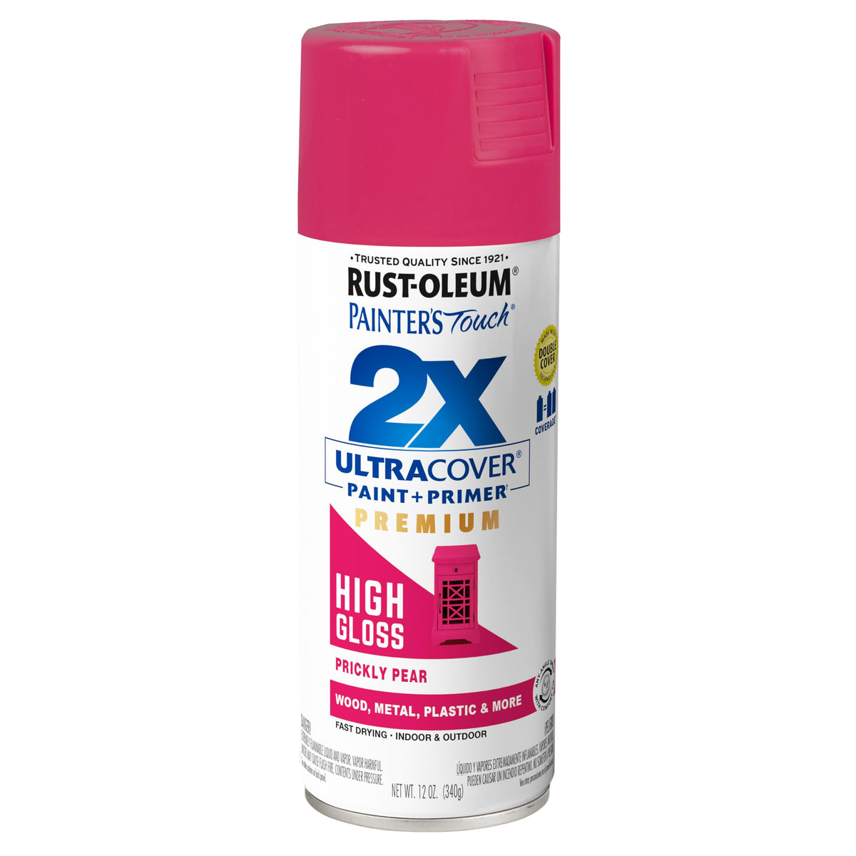 Rust-Oleum 334023-6PK Painter's Touch 2X Ultra Cover Spray Paint, 12 oz, Gloss Almond, 6 Pack