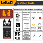 LEILUO 32Pcs Oscillating Tool Blades Wood Metal Multitool Blades Set