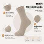 WeciBor Men's Bamboo Seamless Socks 6/12 Pack
