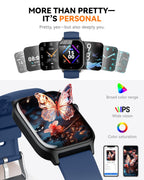 Smart Watch for Men Women- Answer/Make Call, 2026 IP68 Waterproof Fitness Tracker Watch with Sleep Step Counter Activity Smartwatch for Samsung Android iPhone iOS (Deep Burgundy, 1.83)