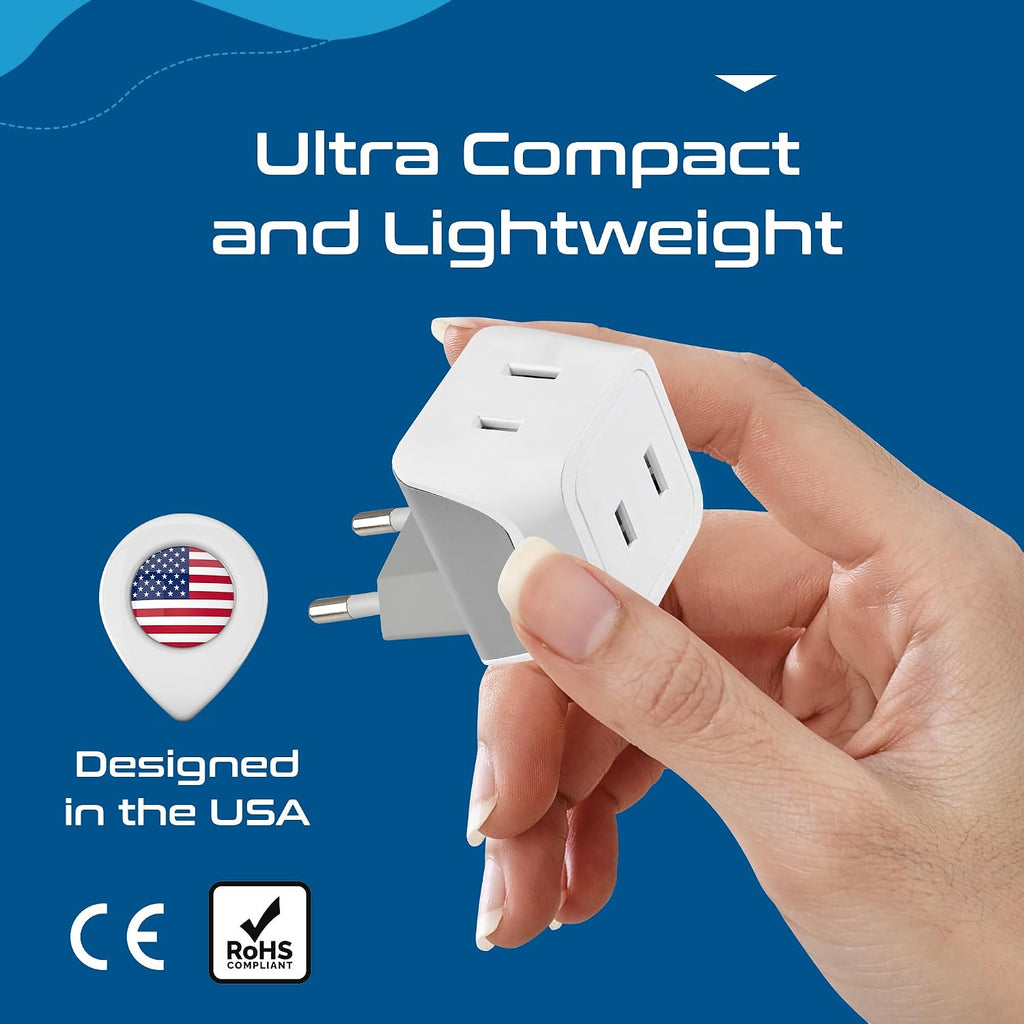 Ceptics 45W Universal Travel Adapter w/ 3 USB-A, 2 USB-C & Universal Input