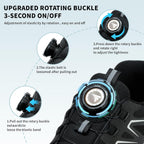 Safety Trainers Men Women Steel Toe Cap Trainers Lightweight Work Safety Shoes Breathable Non Slip Steel Toe Cap Boots Swivel Buckle Shoelaces