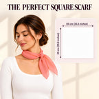 WESTEND CHOICE Square Chiffon Scarves Women's Neck Scarf 50s Retro Bandana