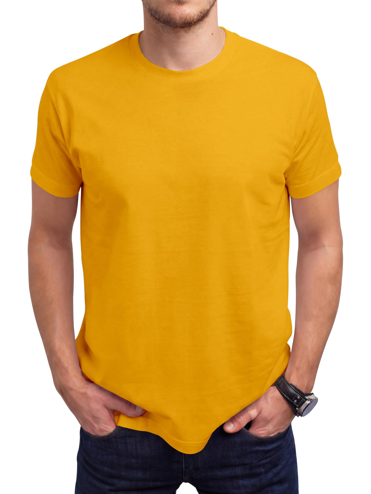Love My Fashions Mens Plain T Shirt Crew Neck & Short Sleeve Cotton Tops for Men