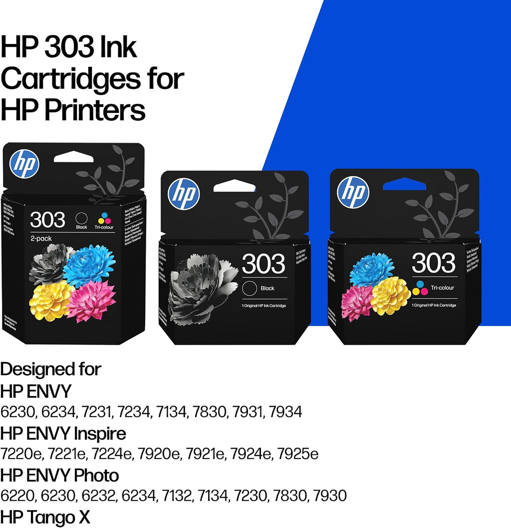 HP 303 Black & Tri-colour Original Ink Cartridges 2-Pack