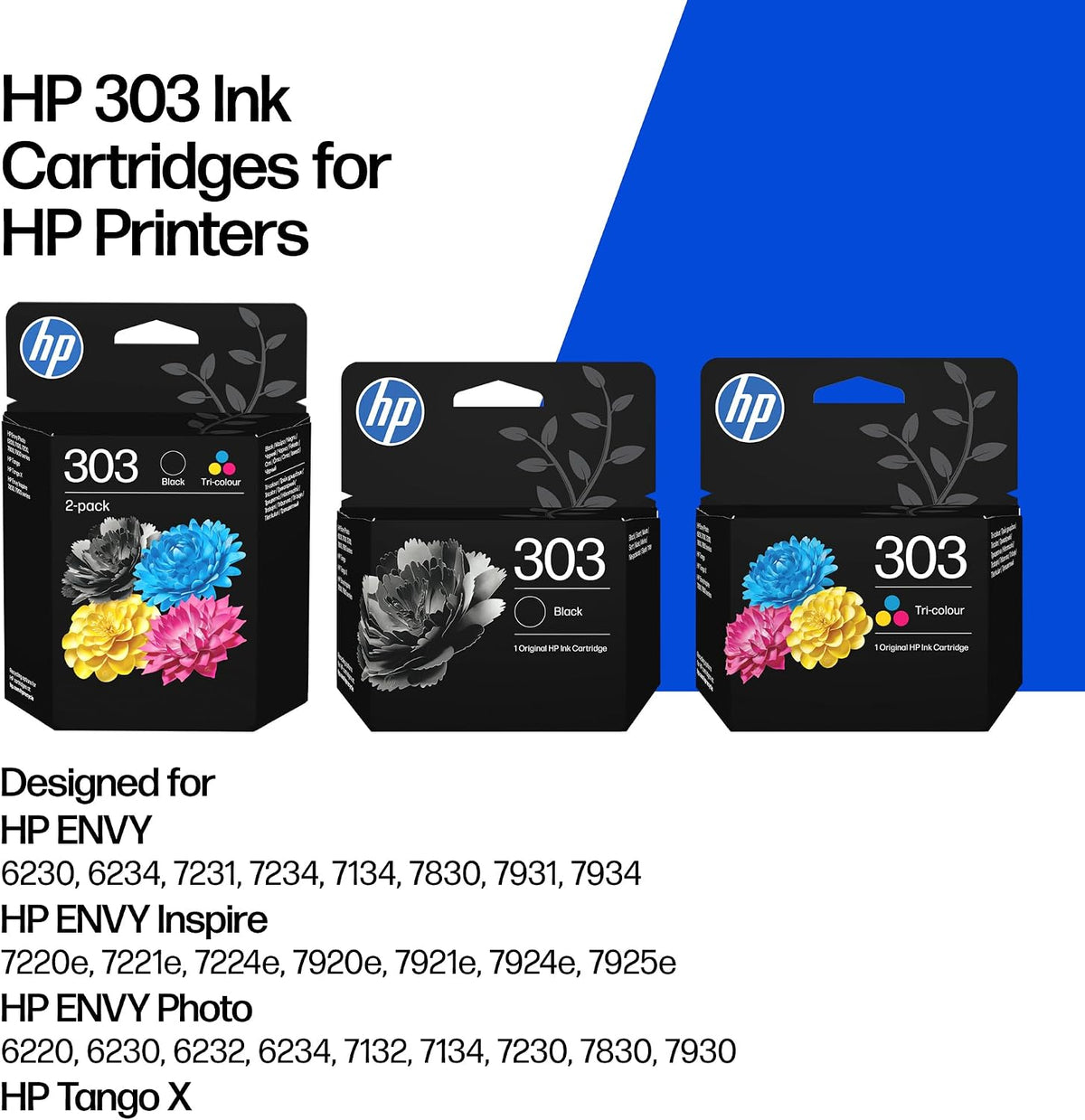 HP 303 Black & Tri-colour Original Ink Cartridges 2-Pack