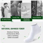 Niorasen Bamboo Trainer Socks for Men & Women, 6 Pairs, Low Cut