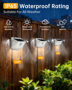 Aootek Solar Motion Sensor Lights Outdoor 120 LEDs, Black, 6 Pack