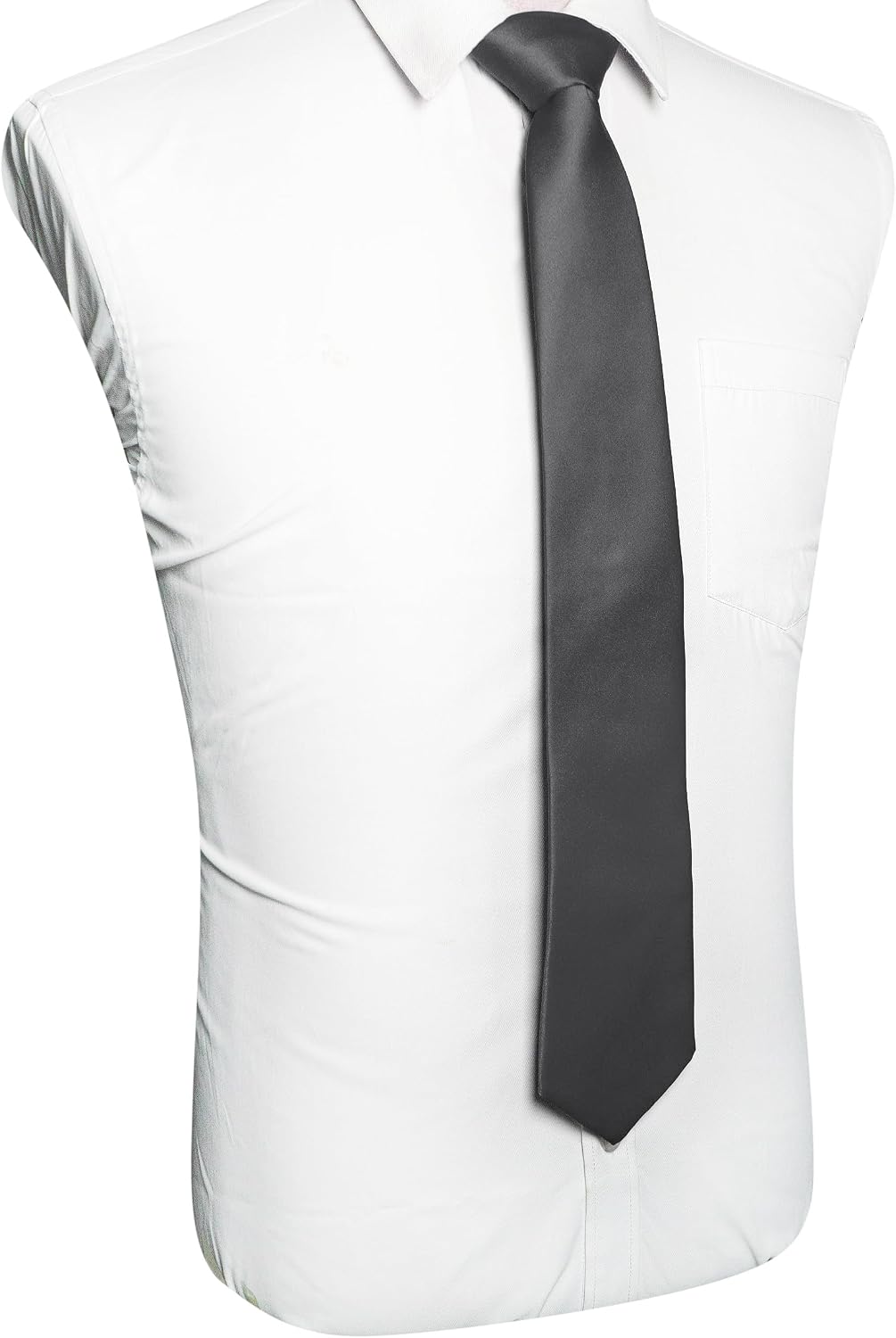 RBOCOTT Solid Color Tie Mens Necktie for Business and Wedding Party
