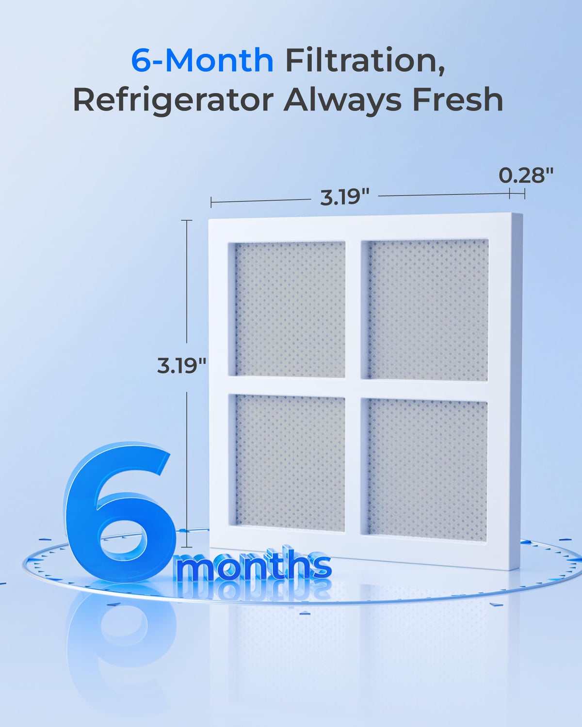 Waterdrop ADQ747935 Refrigerator Water Filter and Air Filter, 3 Combo