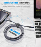 2-Pack 2m 60W USB C to USB C Charger Cable, PD Type C Super Fast Charging for iPhone 17 air 16 15 MacBook iPad Pro, Samsung Flip Fold 7 6 5 S26 S25 S24 S23 Ultra, Steam Deck, Nintendo Switch etc