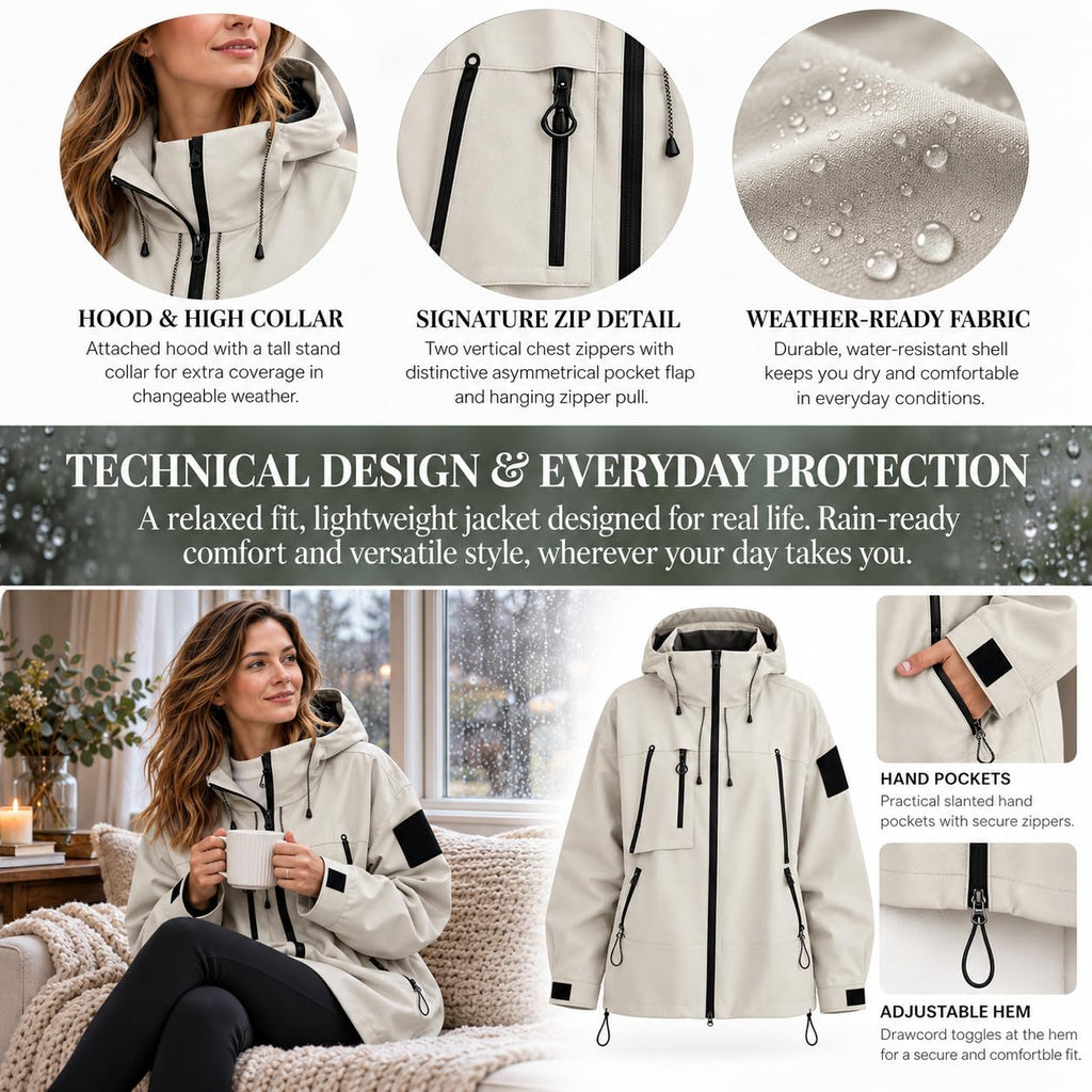 Waterproof Jackets Lightweight Raincoats for Women Windbreaker Coats