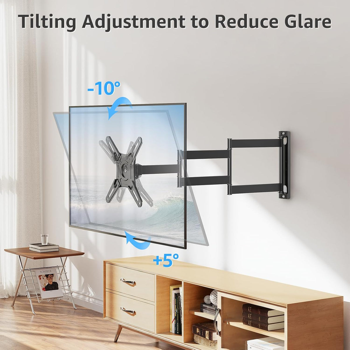 MOUNTUP 550 mm Long Arm TV Wall Bracket for 14–42 Inch TVs & Monitors
