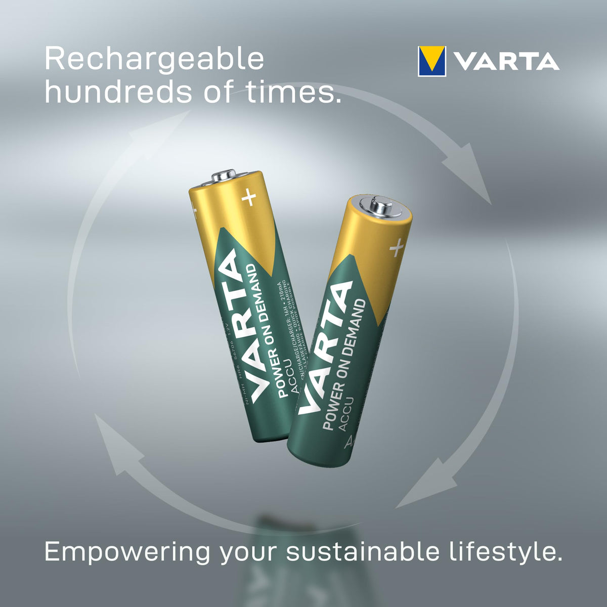 VARTA Batteries AAA, rechargeable, Pack of 16, Power on Demand, 1000 mAh