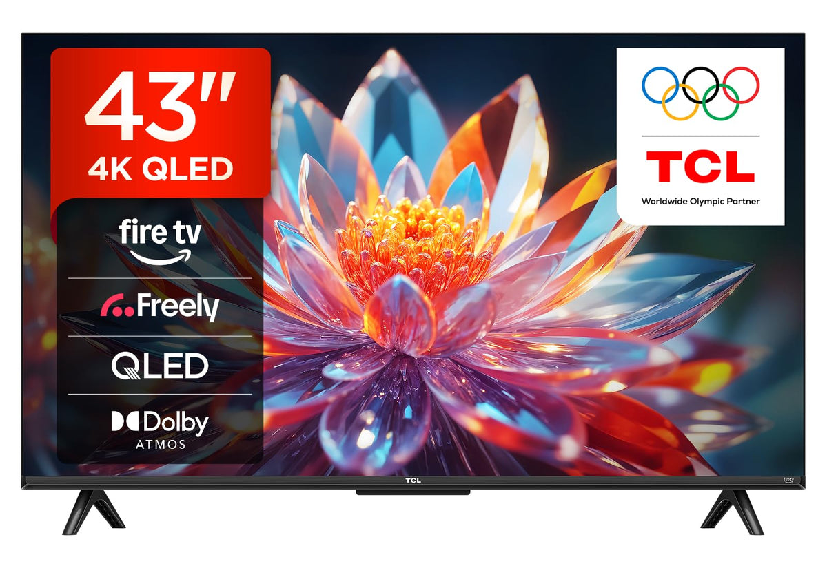 TCL 85T6C-UK 85 Inch QLED 4K HDR TV, Fire TV (Smart TV with Dolby Vision & Atmos, HDR10+, Press & Ask Alexa