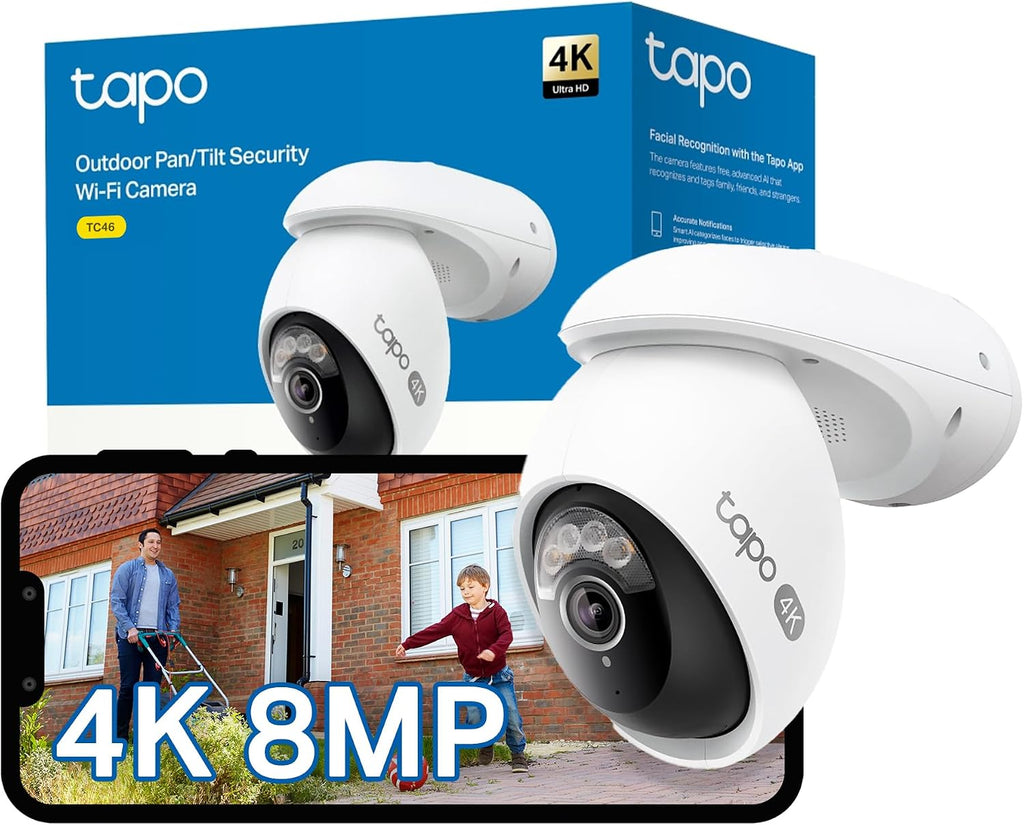 Tapo TC46 4K 8MP Pan/Tilt Outdoor Security Camera CCTV Camera