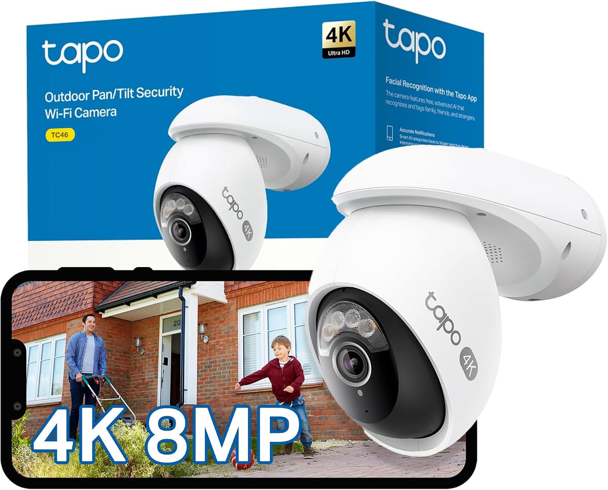 Tapo TC46 4K 8MP Pan/Tilt Outdoor Security Camera CCTV Camera
