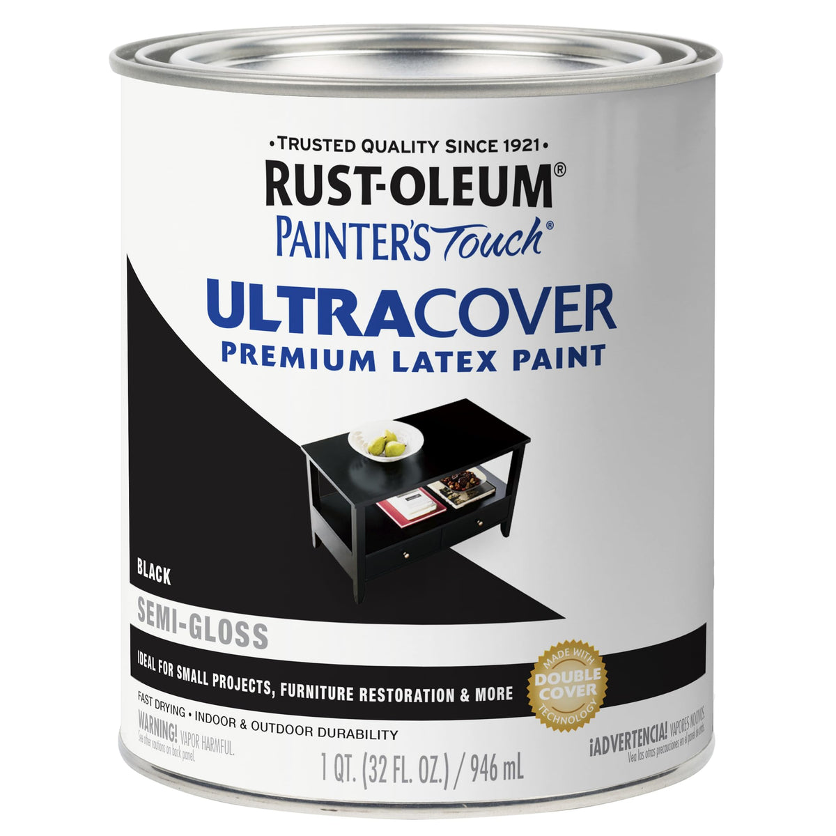 Rust-Oleum Painter's Touch Latex Brush-On Paint, Flat Black