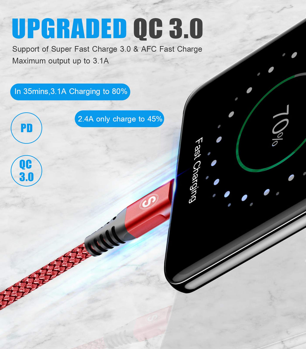 2-Pack 2m 60W USB C to USB C Charger Cable, PD Type C Super Fast Charging for iPhone 17 air 16 15 MacBook iPad Pro, Samsung Flip Fold 7 6 5 S26 S25 S24 S23 Ultra, Steam Deck, Nintendo Switch etc