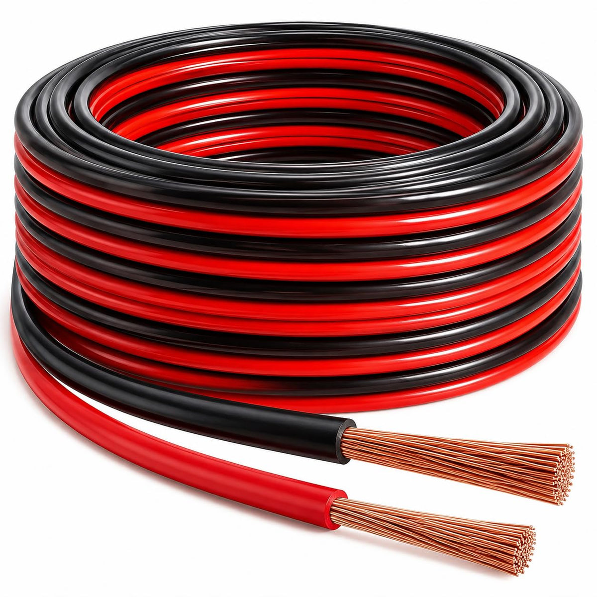 Xtremeauto 10m Speaker Cable 2 x 1.0mm² – 2 Core Red & Black Audio Cable with 89 Strands Per Core for Home Hi-Fi, Speakers, Amplifiers & Car Audio Systems