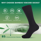 WeciBor Men's Bamboo Seamless Socks 6/12 Pack
