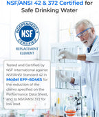 Waterdrop ADQ747935 Refrigerator Water Filter and Air Filter, 3 Combo