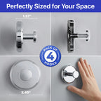HOME SO Suction Cup Hooks for Shower & Bathroom Towel Holder 2-Pack Black