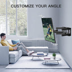 PERLESMITH TV Wall Bracket, Swivel Tilt Wall Mount for 26-70 Inch Flat & Curved TVs up to 45kg, Max. VESA 400x400mm