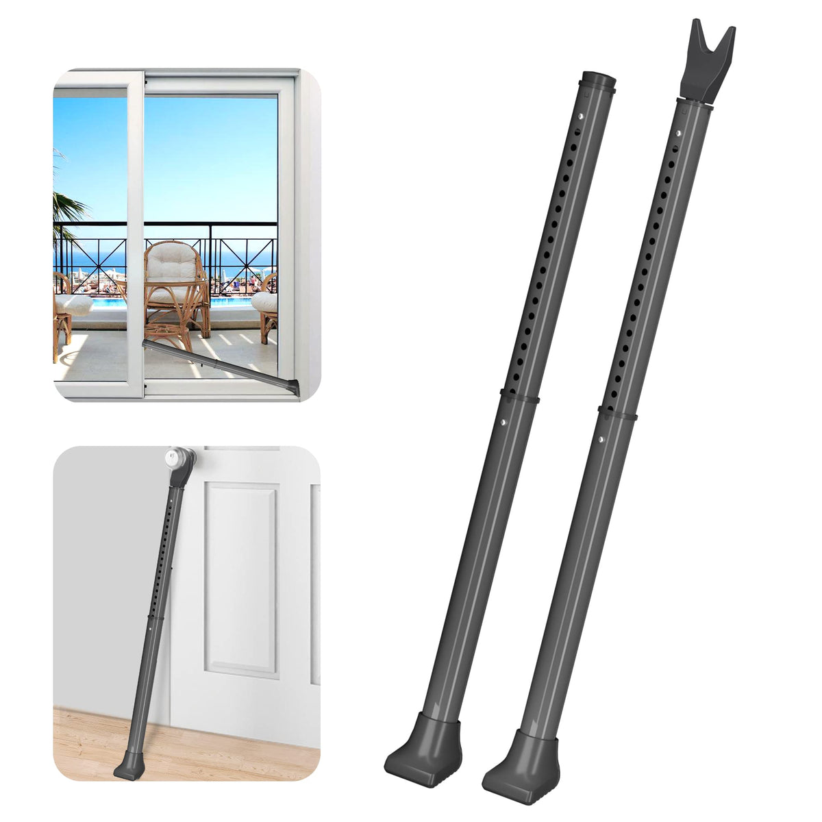 AceMining Door Security Bar, Patio Door Lock, 20-50 in