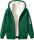 Womens Teddy Fleece Hoodies Sherpa Lined Fuzzy Jacket with Pockets Full Zip Hooded Sweatshirts Ladies Fall Winter Warm Jumper Coat Outwear Thermal Outfits Clothing