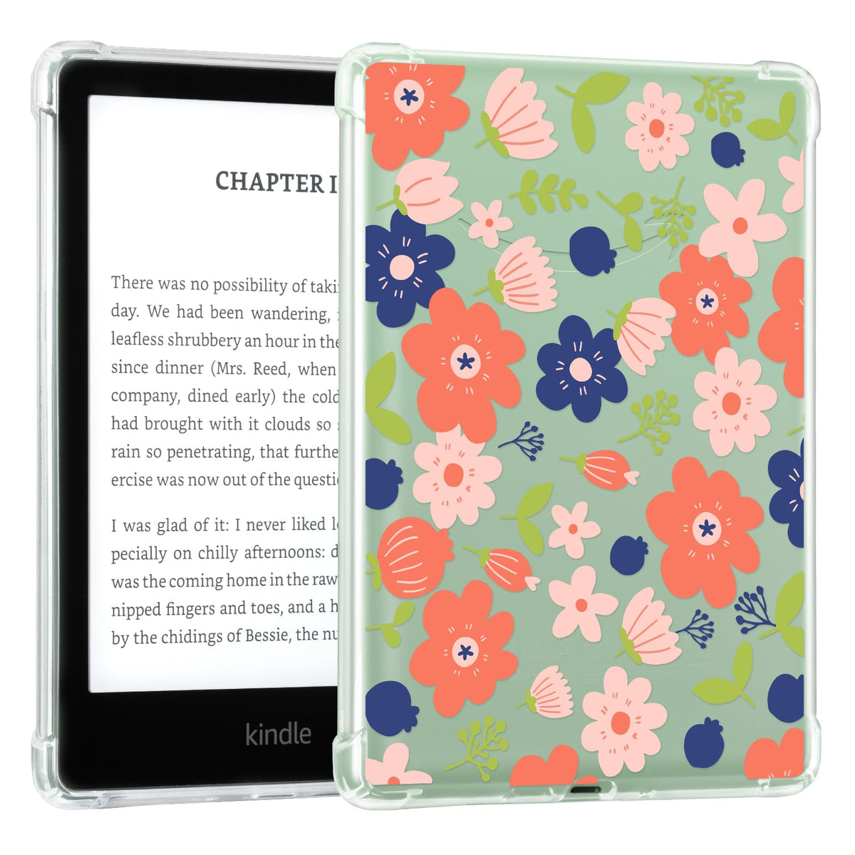 CoBak Clear Case for 6" Kindle 11th Generation 2024 and 2022 - Ultra-Slim Soft TPU Transparent Cover with Hand Strap, Lightweight & Durable Protection, Rose Gold