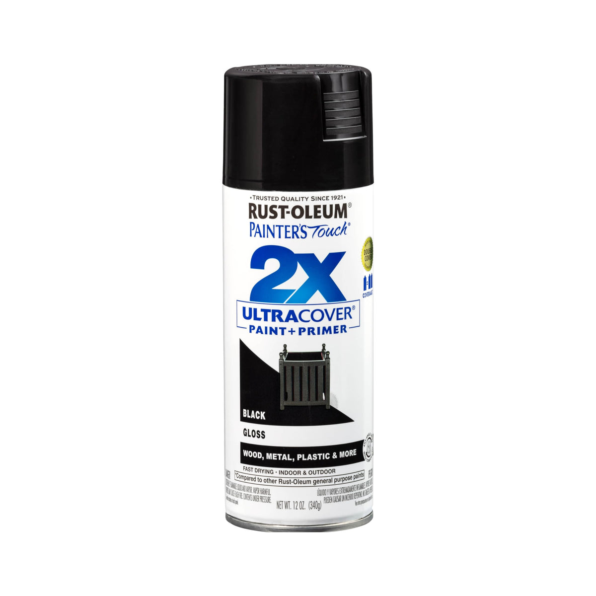 Rust-Oleum 334023-6PK Painter's Touch 2X Ultra Cover Spray Paint, 12 oz, Gloss Almond, 6 Pack
