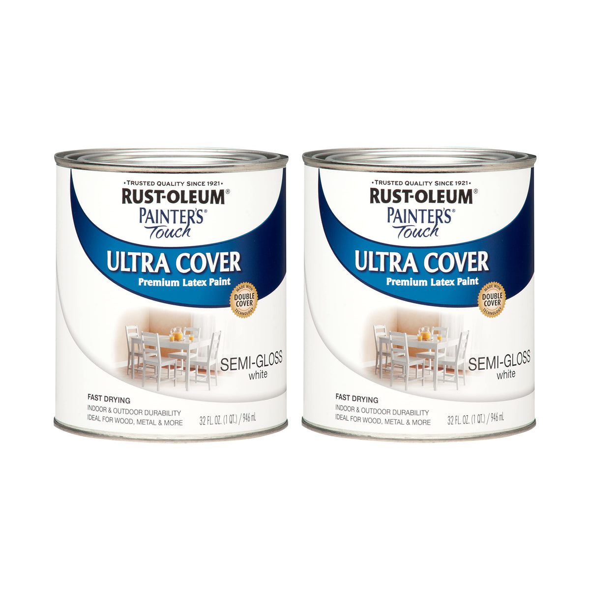 Rust-Oleum Painter's Touch Latex Brush-On Paint, Flat Black