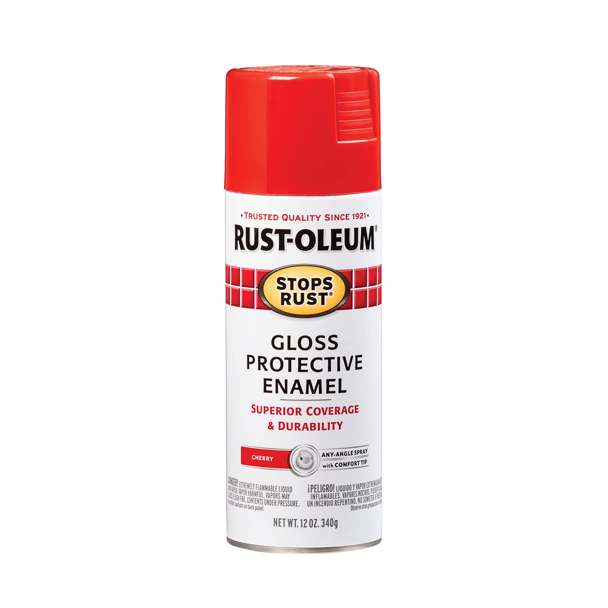 Rust-Oleum 7776830 Stops Rust Spray Paint, 12 oz, Flat Black