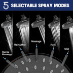 High Pressure Shower Head, HOPOPRO 5-Mode Fixed Showerhead, NBC Recommended