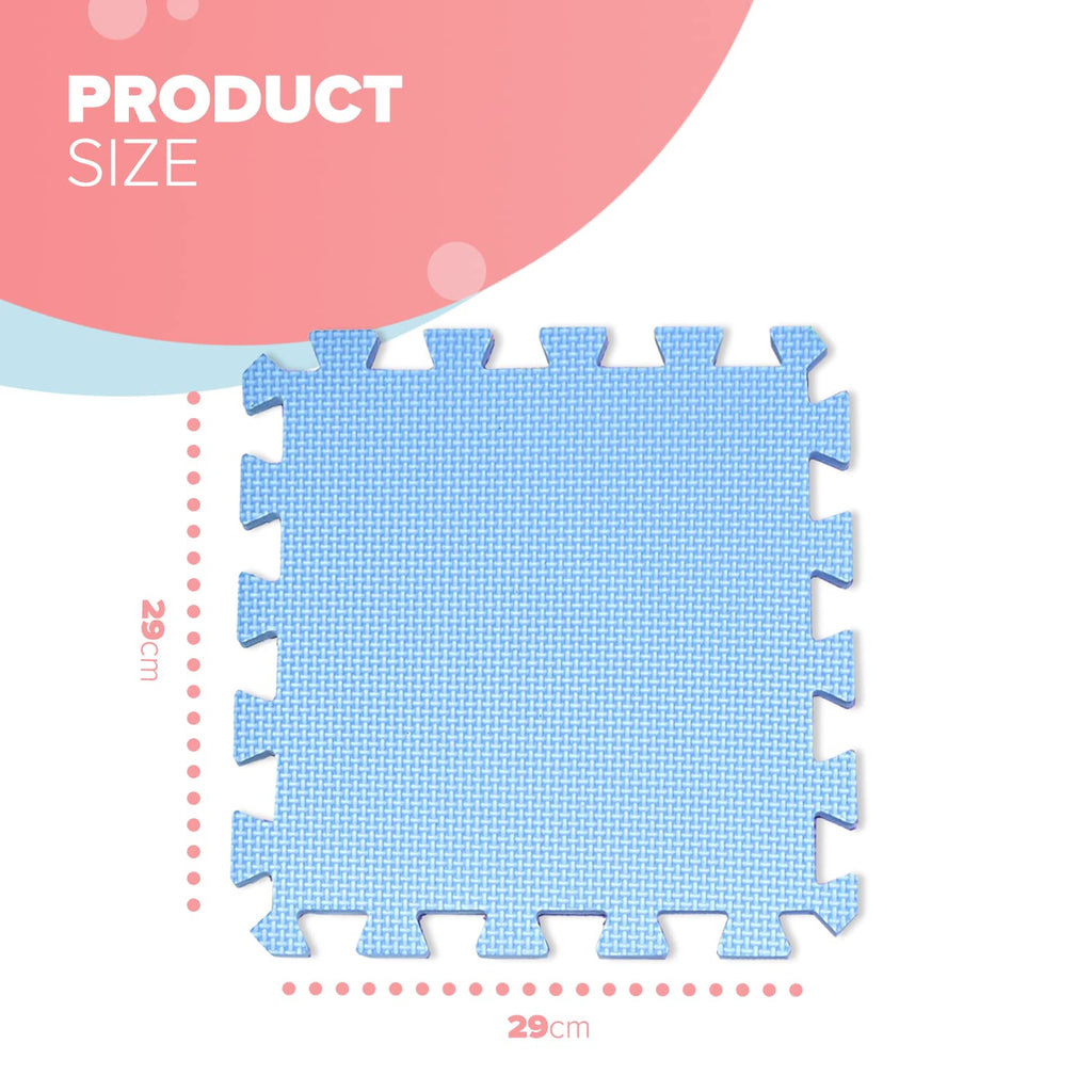 kidoola Foam Baby Play Mat (29x29cm) – Thick & Soft EVA Foam Interlocking Floor Tile Matting for Children – Large Multi Colour, Safe & Comfortable 7mm Thick Play Flooring (27pc)