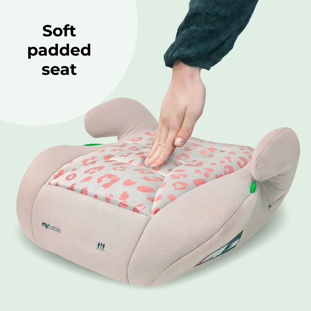 My Babiie MBCSB10 Booster Car Seat - Lightweight at 1kg, Approx. 6-12 Years (125-150cm, 22-36kg), R129, i-Size Backless Child Car Seat, Group 3, Compact, Portable, Ideal for Travel - Black