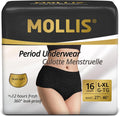 MOLLIS Disposable Period Pants Heavy Flow, Postpartum Underwear L/XL 16 Ct