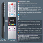for JVC-TV-Remote-Control, Universal Replacement RM-C3338 for JVC Smart TV