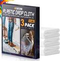 Axgatoxe 12 x 9 Ft Plastic Drop Cloths for Painting (10-Pack)