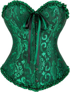 KUOSE Womens Black Basque Body Shaper Overbust Corset Top Plus Size S-6XL