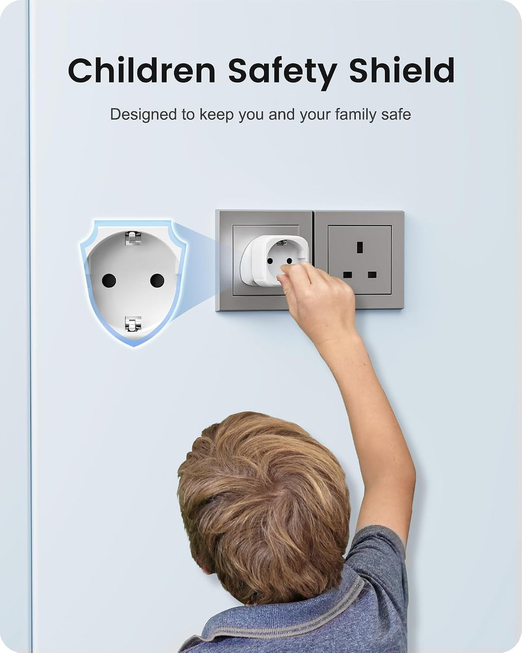 LENCENT 2 Pack EU to UK Plug Adapter