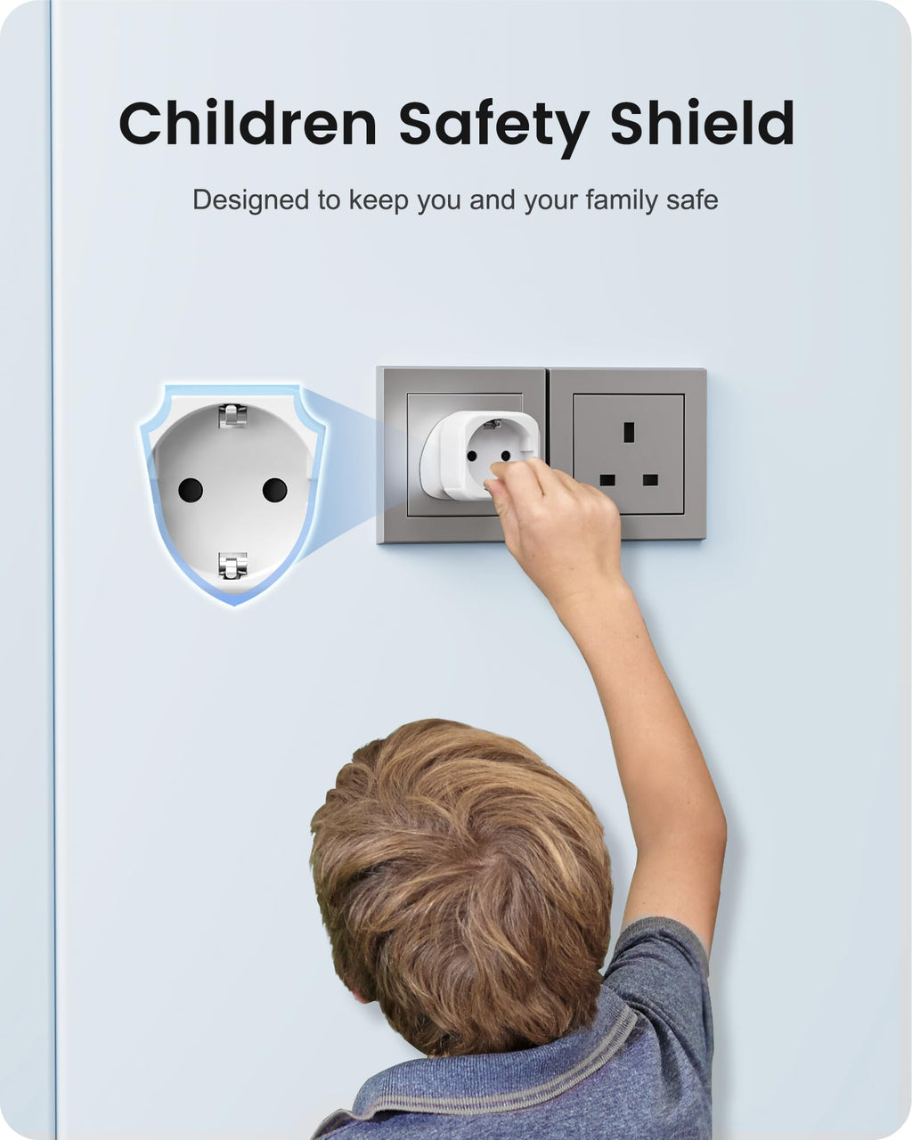 LENCENT 2 Pack EU to UK Plug Adapter