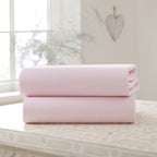 Clair de Lune 2 Pack Fitted Jersey Cotton Cot Sheets 60 x 120 cm (White)