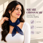 WESTEND CHOICE Square Chiffon Scarves Women's Neck Scarf 50s Retro Bandana