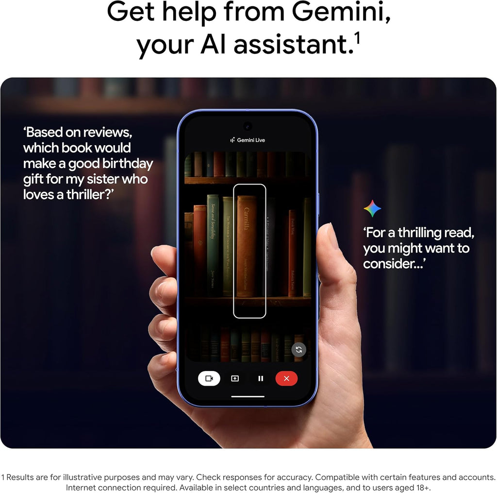 Google Pixel 10a - 7 years of new updates and features, 30+ hours battery, Camera Coach, Gemini Live, Pixel Safe - Fog, 128GB