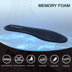riemot Memory Foam Insoles for Men and Women - Replacement Shoe Inserts Comfort Cushioning for Sports Shoes, Trainers, Sneakers, Work Boots and Walking Shoes, Black with Yellow Base, UK8 / EU42