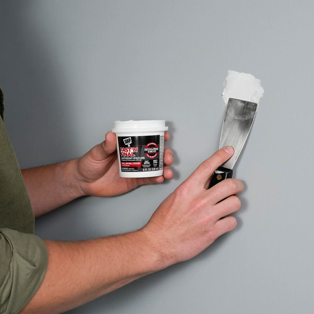 DAP Fast 'N Final Lightweight Spackling, White, 8 Oz (7079812140) (Pack of 12)