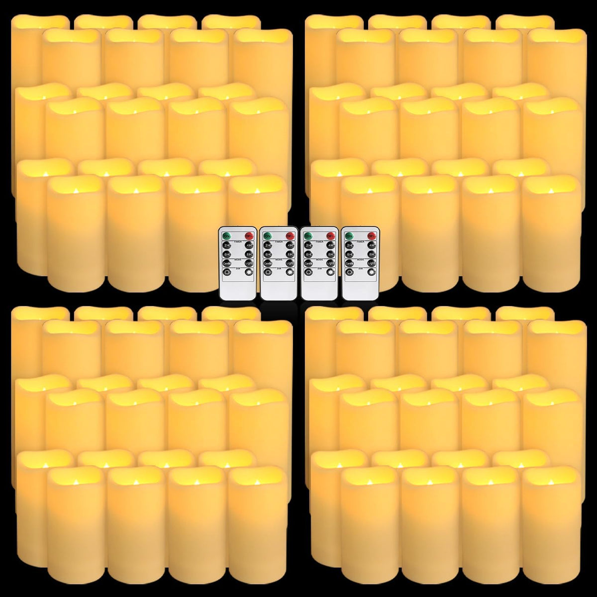 YOROXRG Solar flameless Candles Outdoor Waterproof,Dusk to Dawn Outdoor Lighting, Flickering fameless Reusable LED Light Candles for Lantern Garden Camping and Home Decor, 3D Wick (3"X6") Set of 2